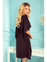 SOFIA - Černé dámské motýlkové šaty 287-12