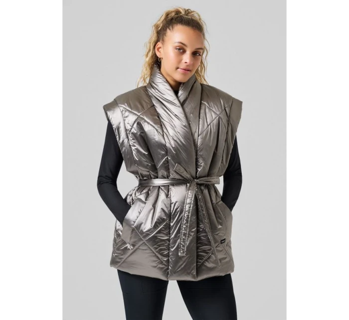 CASALL Mellow Wrap Quilt Vest šedá