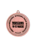 Medal brązowy z miejscem na emblemat 50 mm - medal stalowy grawerowany laserem- RMI