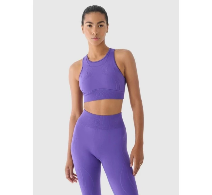 Bezešvá tréninková podprsenka se střední podporou 4F x anna lewandowska 4F 4FALSAW24USBAF169-51S