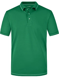 Daiber JN 569 Pánské žerzejové elastické polo 02.0569 irish green/white