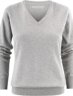 James Harvest Ashland V-Neck Women Dámský svetr s výstřihem do V 62.2505 grey melange