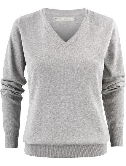 James Harvest Ashland V-Neck Women Dámský svetr s výstřihem do V 62.2505 grey melange James Harvest Ashland V-Neck Women Dámský svetr s výstřihem do V 62.2505 grey melange