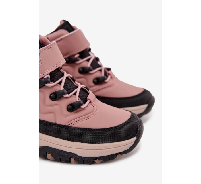 Dětské sněhové boty na suchý zip Big Star model 21706139 Růžové - Big Star Shoes Dětské sněhové boty na suchý zip Big Star model 21706139 Růžové - Big Star Shoes