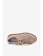 Dámské kožené semišové tenisky nízké béžové model 22100202 - Boto Dámské kožené semišové tenisky nízké béžové model 22100202 - Boto