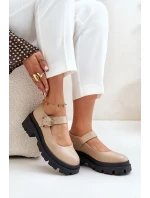 Dámské Polobotky S Přezkou Béžové model 21671120 - Boto