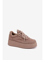 Semišové tenisky na platformě Taupe model 22355557 - Boto Semišové tenisky na platformě Taupe model 22355557 - Boto