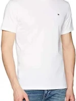 Pánské Tričko s krátkým rukávem UM0UM00557-100 bílé - Tommy Hilfiger