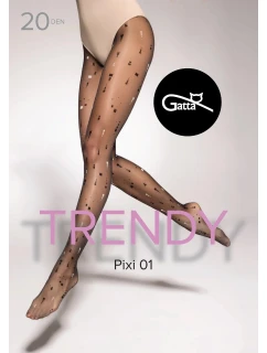 Dámské punčochové kalhoty Trendy Pixi 01 20 den Černá vzor - Gatta