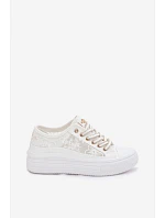 Dámské tenisky s krajkou LCW-26-44-4480 bílé . Lee Cooper Dámské tenisky s krajkou LCW-26-44-4480 bílé . Lee Cooper