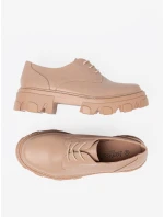 Komfortní dámské hnědé  polobotky platforma