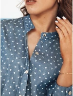 Dámská modrá košile PISAT FashionStreet DY0424 Dámská modrá košile PISAT FashionStreet DY0424