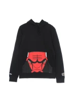 Mitchell & Ness NBA Cropped Logo Chicago Bulls mikina s kapucí černá