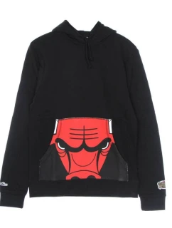 Mitchell & Ness NBA Cropped Logo Chicago Bulls mikina s kapucí černá