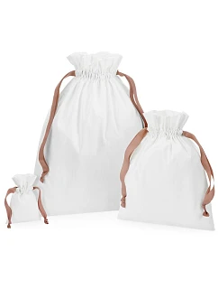 Westford Mill W 121 Bavlněný pytel s dárkovou stuhou 50.0121 soft white/rose gold