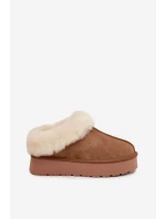 Kožené semišové zimní boty dámské s kožešinou camel model 21709726 - Boto Kožené semišové zimní boty dámské s kožešinou camel model 21709726 - Boto