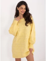 Sweter AT SW model 21808001 jasny żółty - FPrice Sweter AT SW model 21808001 jasny żółty - FPrice