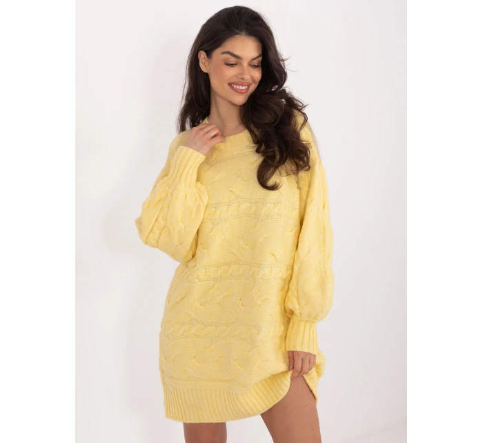 Sweter AT SW model 21808001 jasny żółty - FPrice Sweter AT SW model 21808001 jasny żółty - FPrice