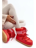 Dámské červené boty do sněhu se zavazováním Soia Dámské červené boty do sněhu se zavazováním Soia