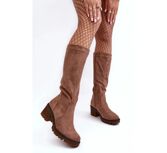 Kozačky  D8130 hnědé - Step in style