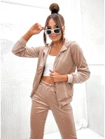 Béžová dámská tepláková souprava s rozepínací mikinou model 21463532 - Moon