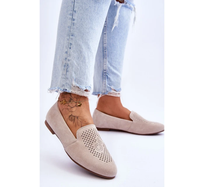 Semišové pohodlné mokasíny Béžove model 21615627 - S.Barski Semišové pohodlné mokasíny Béžove model 21615627 - S.Barski