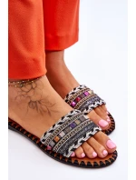 Dámské zdobené pantofle Černá model 21616573 - Boto