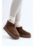 Dámské zimní boty na tlusté podrážce tmavě zelené model 21645988 - Boto Dámské zimní boty na tlusté podrážce tmavě zelené model 21645988 - Boto