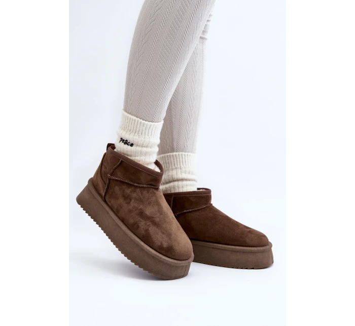 Dámské zimní boty na tlusté podrážce tmavě zelené model 21645988 - Boto Dámské zimní boty na tlusté podrážce tmavě zelené model 21645988 - Boto