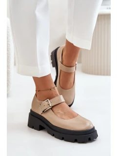 Dámské Polobotky S Přezkou Béžové model 21671120 - Boto