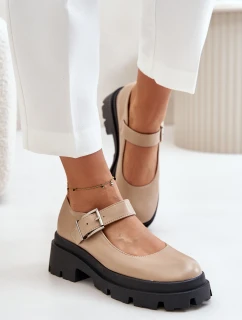 Dámské Polobotky S Přezkou Béžové model 21671120 - Boto