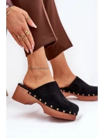 Klapky Dámské S Eko Semišové Černé model 21687916 - Boto Klapky Dámské S Eko Semišové Černé model 21687916 - Boto