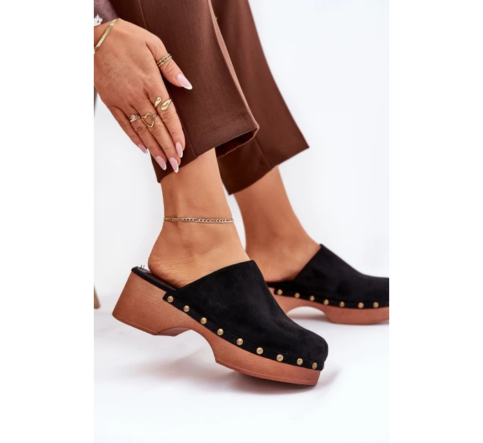 Klapky Dámské S Eko Semišové Černé model 21687916 - Boto Klapky Dámské S Eko Semišové Černé model 21687916 - Boto