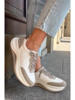 Dámské Semišové Tenisky Na Platformě Big Star RR274A344 HI-POLY SYSTEM Béžové Dámské Semišové Tenisky Na Platformě Big Star RR274A344 HI-POLY SYSTEM Béžové