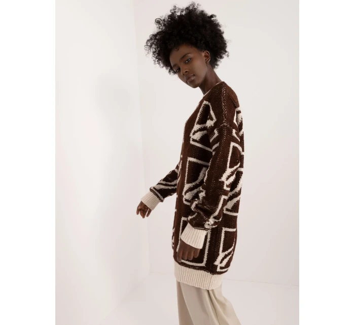 Jumper BA SW 0277.02 tmavě hnědý Jumper BA SW 0277.02 tmavě hnědý