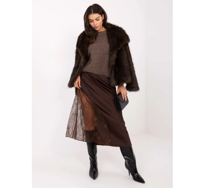 Sweter IT SW model 21734285 ciemny bezowy - FPrice Sweter IT SW model 21734285 ciemny bezowy - FPrice