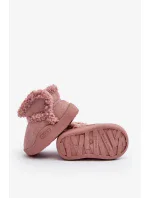 Dětské sněhule na suchý zip Pink Unitia Dětské sněhule na suchý zip Pink Unitia