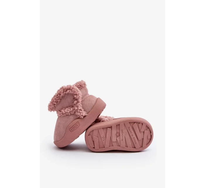 Dětské sněhule na suchý zip Pink Unitia Dětské sněhule na suchý zip Pink Unitia