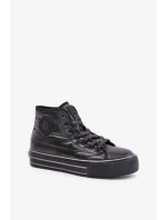 Zateplené Dámské Tenisky Na Platformě Černé Zateplené Dámské Tenisky Na Platformě Černé