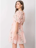Dámské květované šaty LK SK 508129.06X Pudr růžová - Lakerta