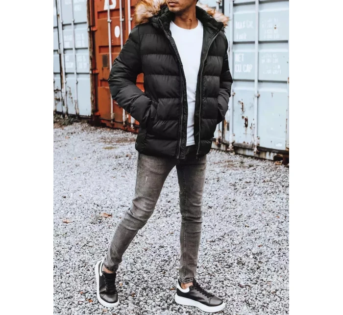 Pánská prošívaná zimní bunda černá Dstreet model 21965396 - FashionStreet Pánská prošívaná zimní bunda černá Dstreet model 21965396 - FashionStreet