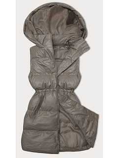 kamizelka puchowa damska ciemny beż model 20328995 - J.STYLE
