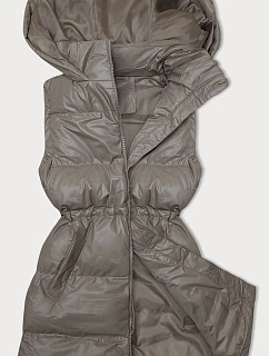 kamizelka puchowa damska ciemny beż model 20328995 - J.STYLE