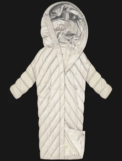 Zimní bunda netopýřího typu v barvě ecru Minority (P3-6026-12)