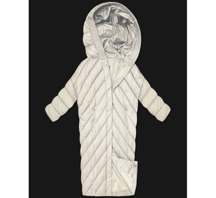 Zimní bunda netopýřího typu v barvě ecru Minority (P3-6026-12)