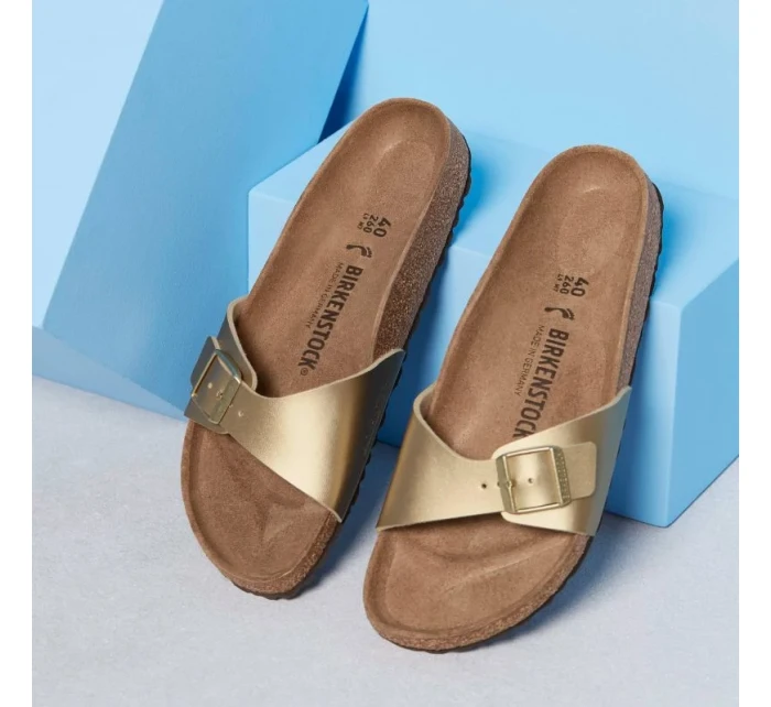 Dámské žabky Madrid Gold regular wide dámské model 21960195 - Birkenstock