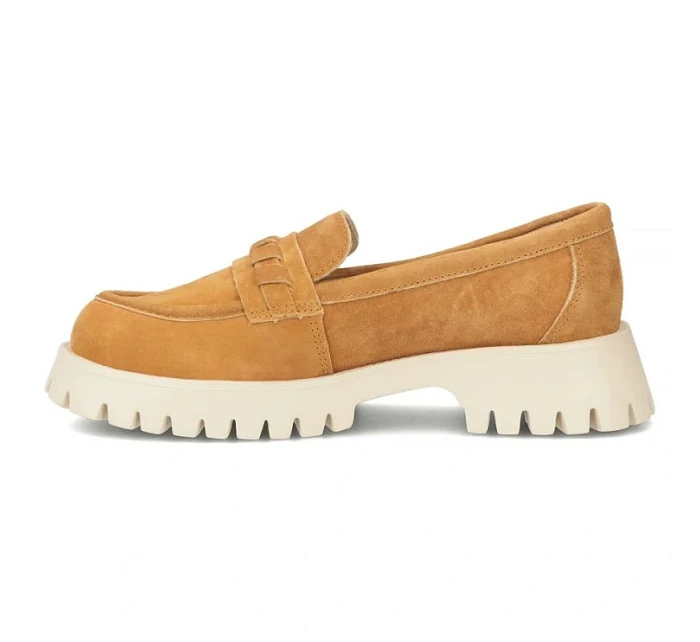 Dámské semišové kožené polobotky lords camel Filippo DP7554