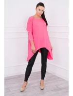 Oversize halenka růžová neonová