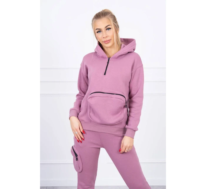 Izolační sada s ozdobnou kapsou tmavě růžová