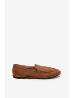 Dámské mokasíny z eko semiše ploché Camel Miryelle